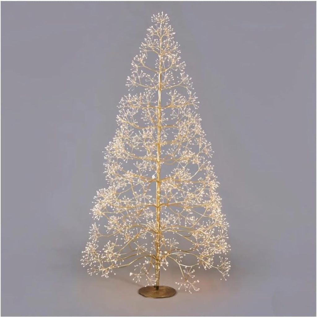 Árvore de Natal de Bétula 120cm com Luzes LED Quentes & Frias