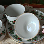 Conjunto de Porcelana  Natalino com 12 Peças