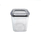 Kit Potes Herméticos Acrílico Cristal 200ml Empilháveis | Organizador de Alimentos com Vedação Premium