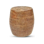 PRÉ-VENDA: Mesa Lateral Redonda em Rattan Bahali 45x37cm
