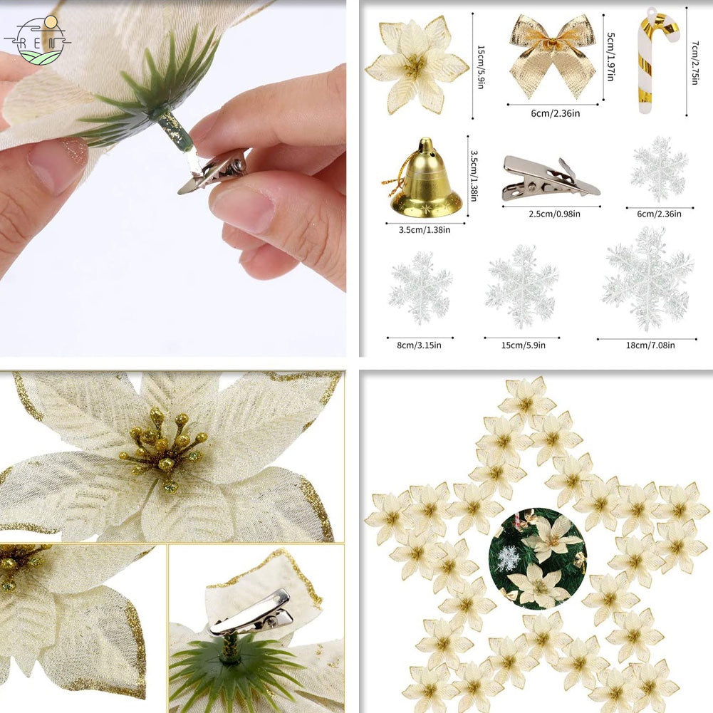 Kit 120 Enfeites De Natal para Decoração árvore