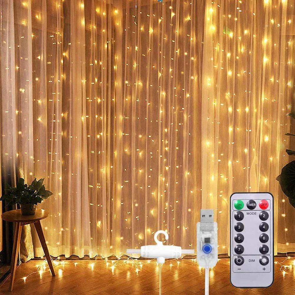 Cortina de Led Diversos 3x3 para o Natal
