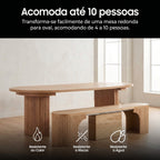 Mesa Expansível Oval Adapt em MDF