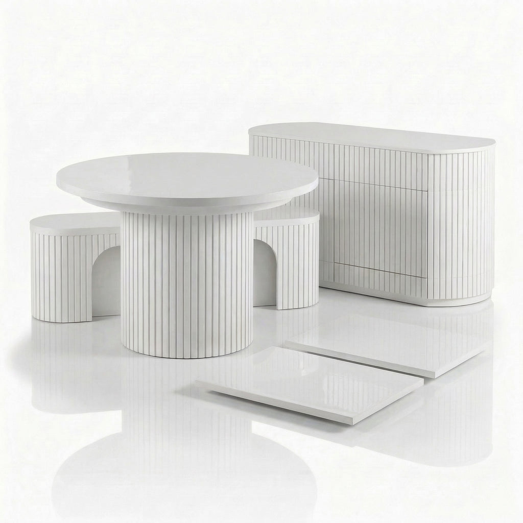 Mesa Expansível Oval Adapt em MDF