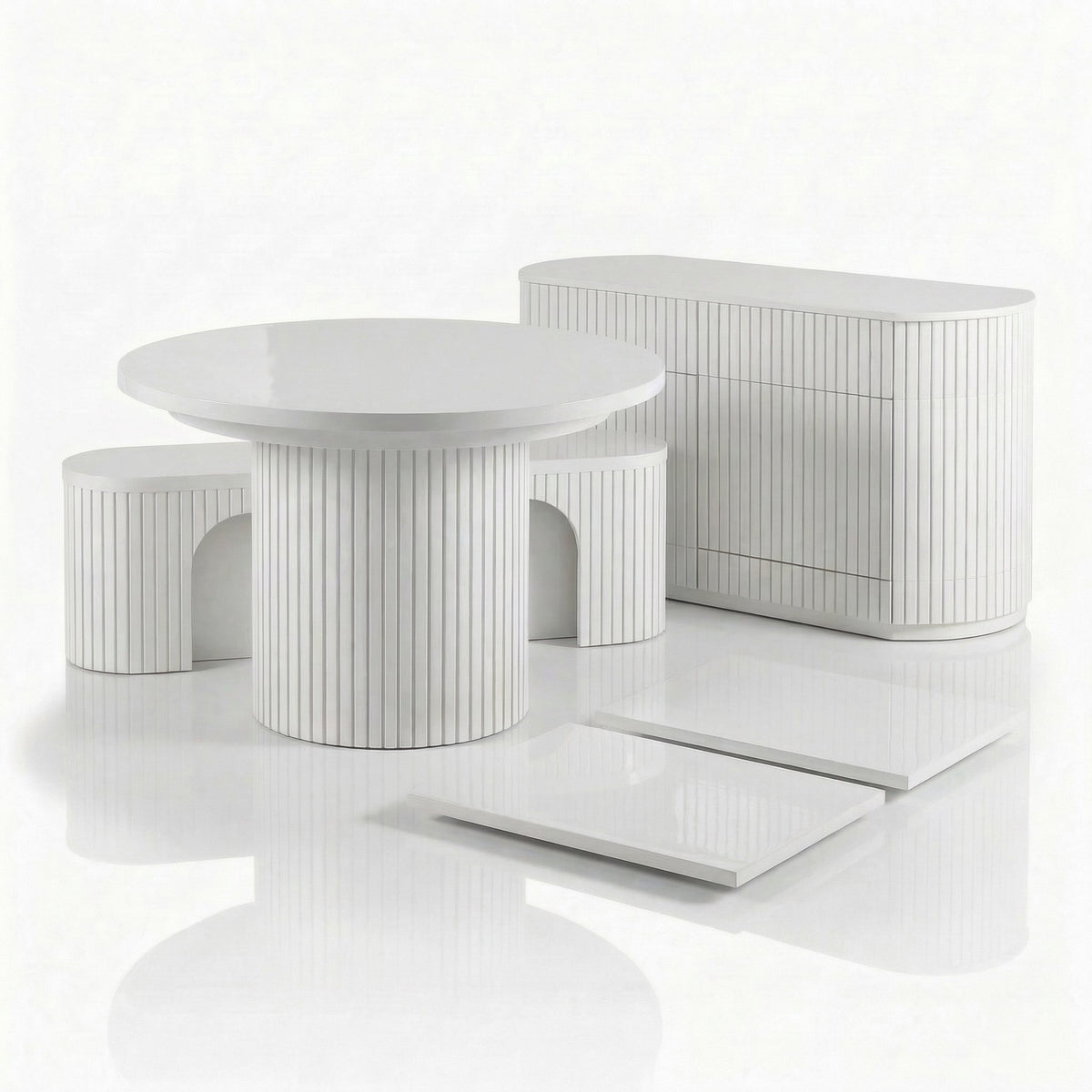 Mesa Expansível Oval Adapt em MDF