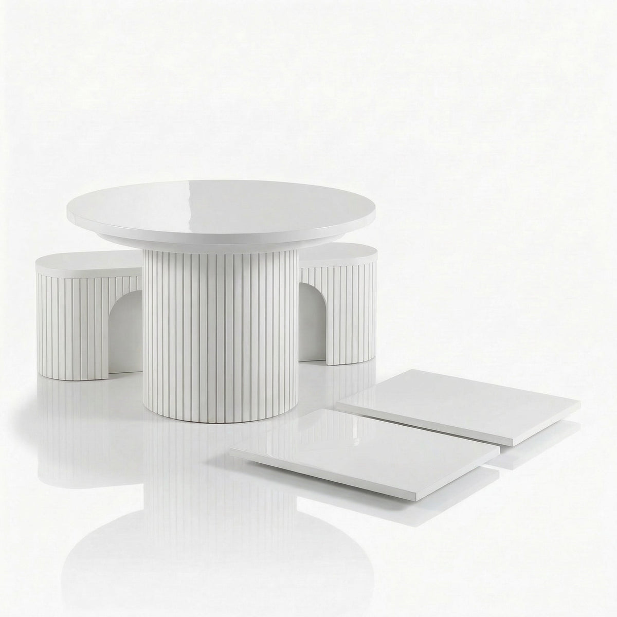 Mesa Expansível Oval Adapt em MDF