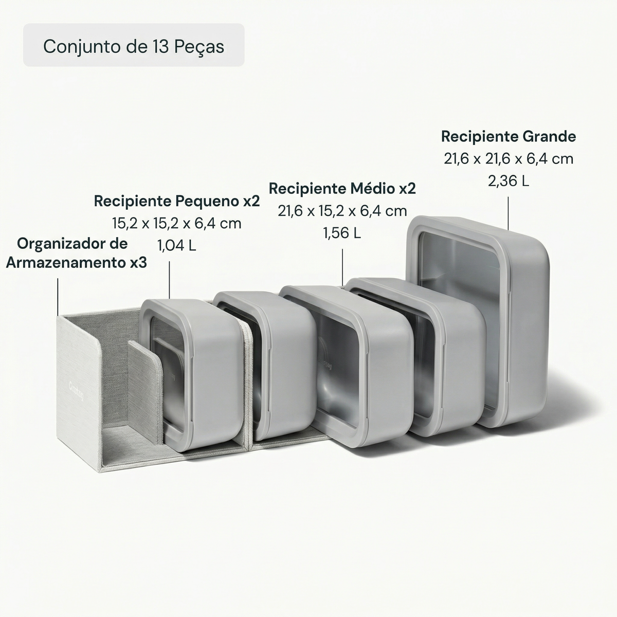 Conjunto de Potes de Armazenamento Air Release