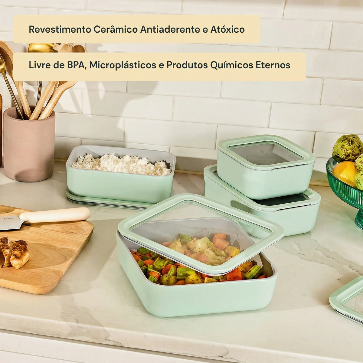 Conjunto de Potes de Armazenamento Air Release