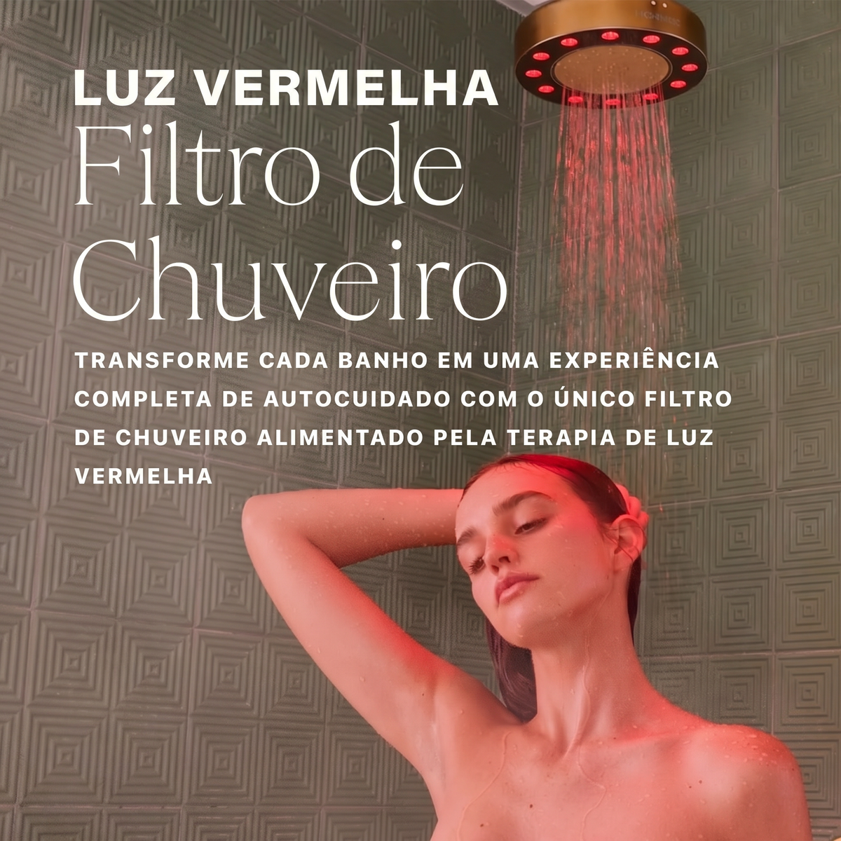 Chuveiro com Filtro e Cromoterapia