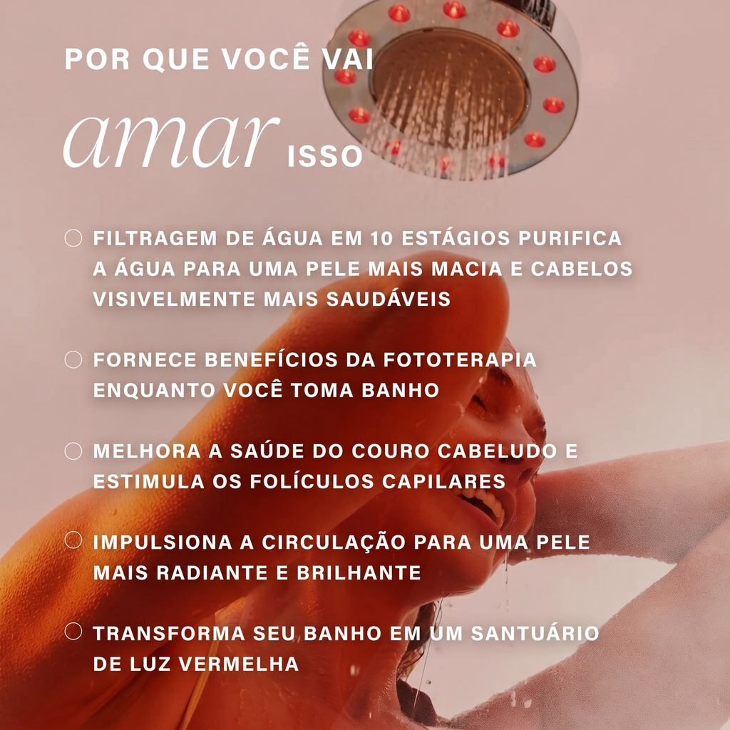 Chuveiro com Filtro e Cromoterapia