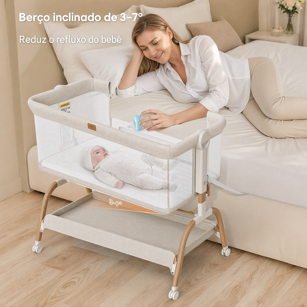 Berço Moisés 3 em 1 com Balanço
