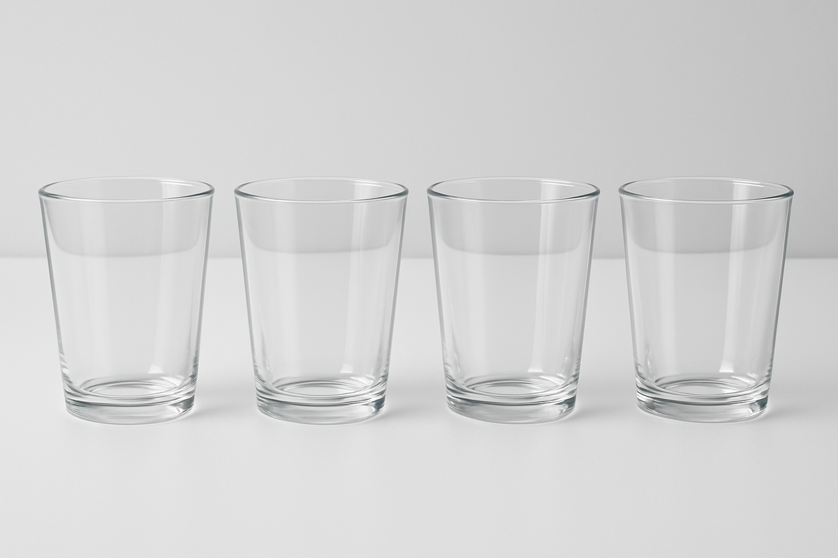 Conjunto 4 Copos Americanos Vidro - 250ml Básico