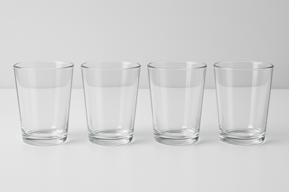 Conjunto 4 Copos Americanos Vidro - 250ml Básico